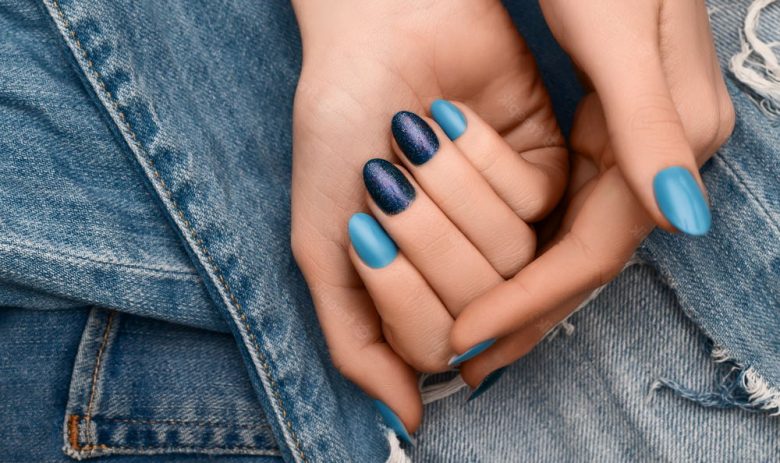 Denim Nail Designs: How to Paint Your Nails in a Denim Look